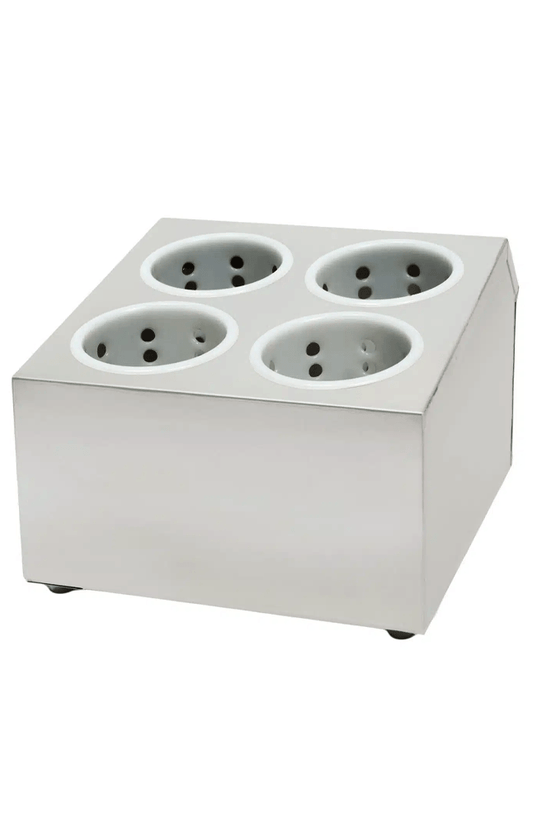 Stainless Steel Cutlery Cylinder Holder 4 Hole - TEM IMPORTS™
