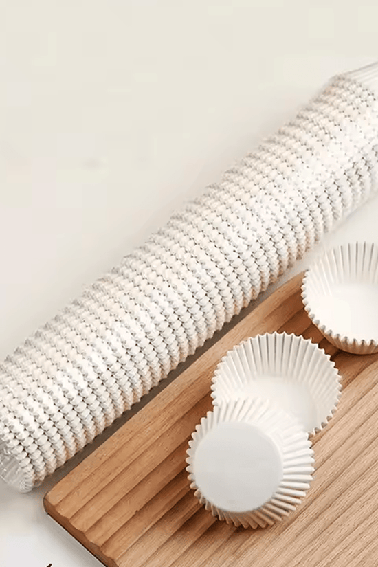 Standard White Cupcake Muffin Baking Liners - B35*H25mm - TEM IMPORTS™