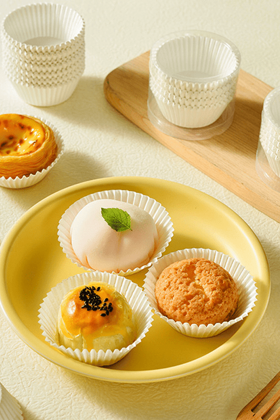 Standard White Cupcake Muffin Baking Liners - B45*H30mm - TEM IMPORTS™