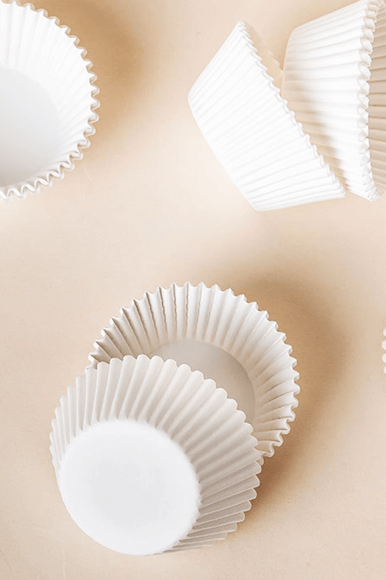 Standard White Cupcake Muffin Baking Liners - B45*H30mm - TEM IMPORTS™