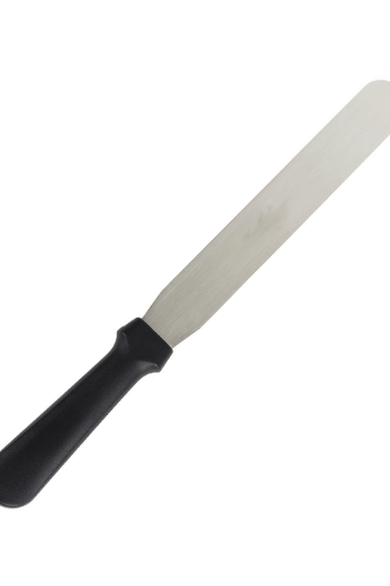 Straight Spatula Black Stainless Steel - 250mm - TEM IMPORTS™