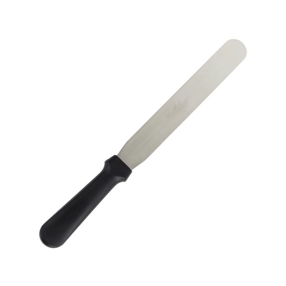 Straight Spatula Black Stainless Steel - 250mm - TEM IMPORTS™