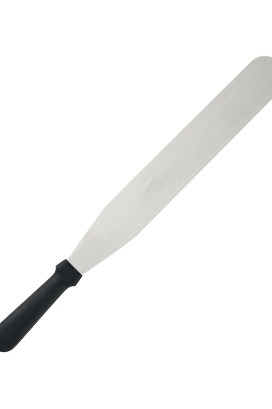 Straight Spatula Black Stainless Steel - 300mm - TEM IMPORTS™