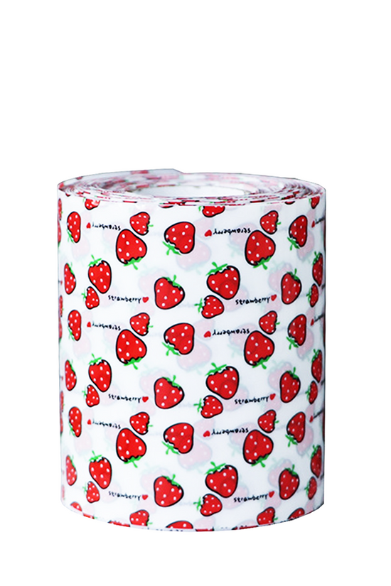 8cm Wide Strawberry Print Thick Cake Collar Small Roll