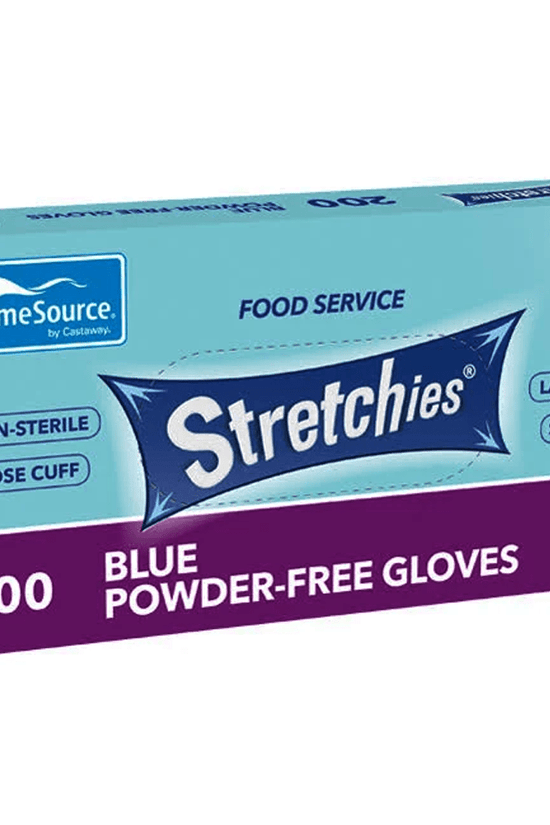Strechies Powder Free Glove Elastic Blue Extra Large - 200/PKT - TEM IMPORTS™