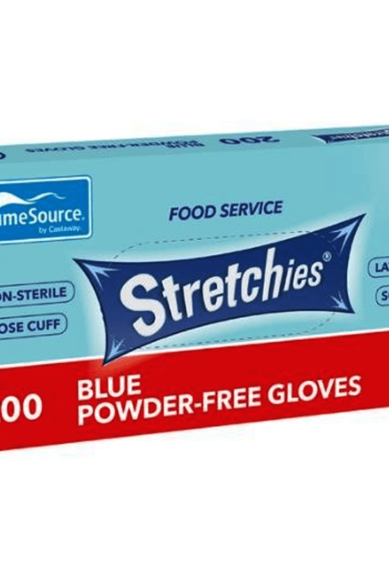 Strechies Powder Free Glove Elastic Blue Large - 200/PKT - TEM IMPORTS™