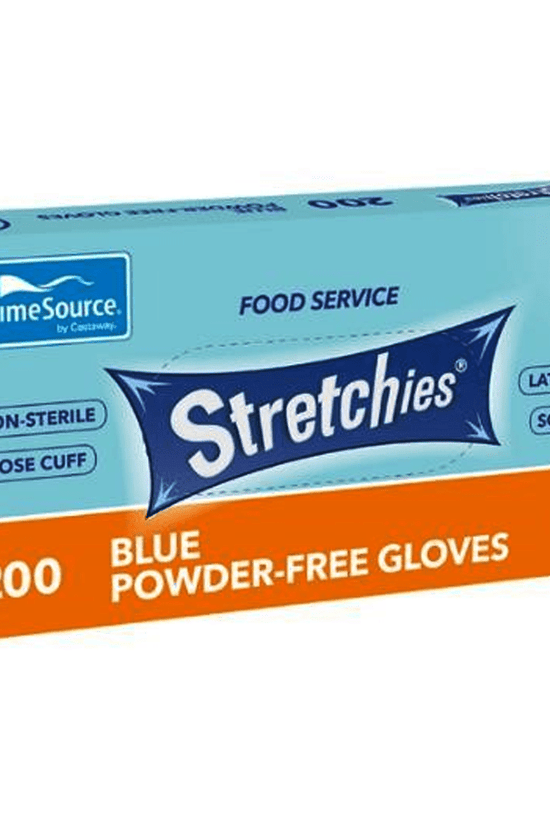 Strechies Powder Free Glove Elastic Blue Medium - 200/PKT - TEM IMPORTS™