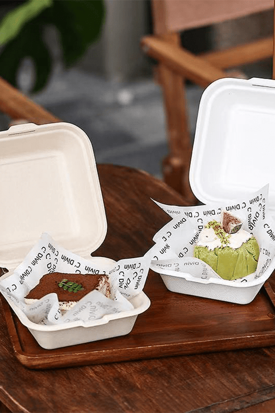 Sugarcane Takeaway Burger Box Food Clam - TEM IMPORTS™