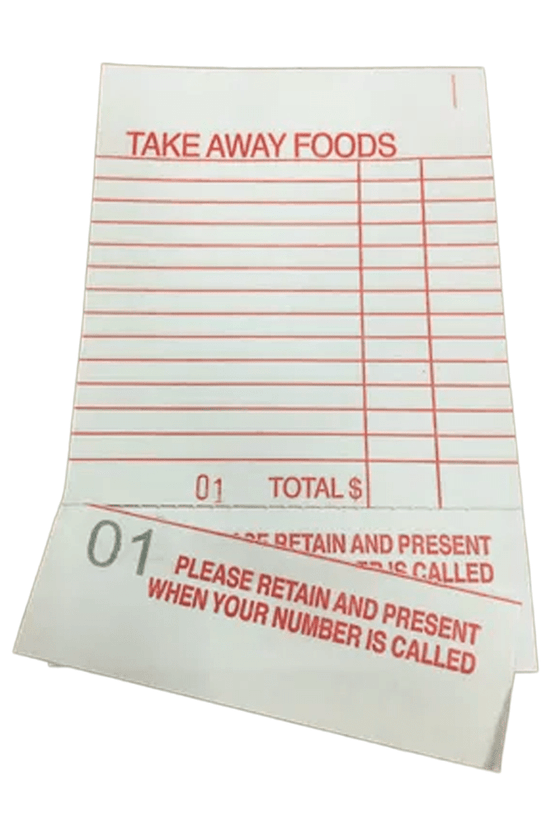 Takeaway Food Single Docket Book - TEM IMPORTS™