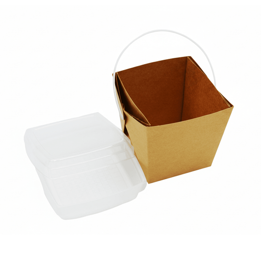 Takeaway Paper Noodle Box With Compartment - 200/CTN - TEM IMPORTS™
