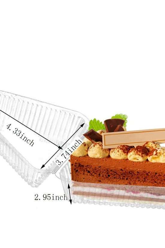 Triangle Shape Cake Slice Hinged Lid Container - TEM IMPORTS™