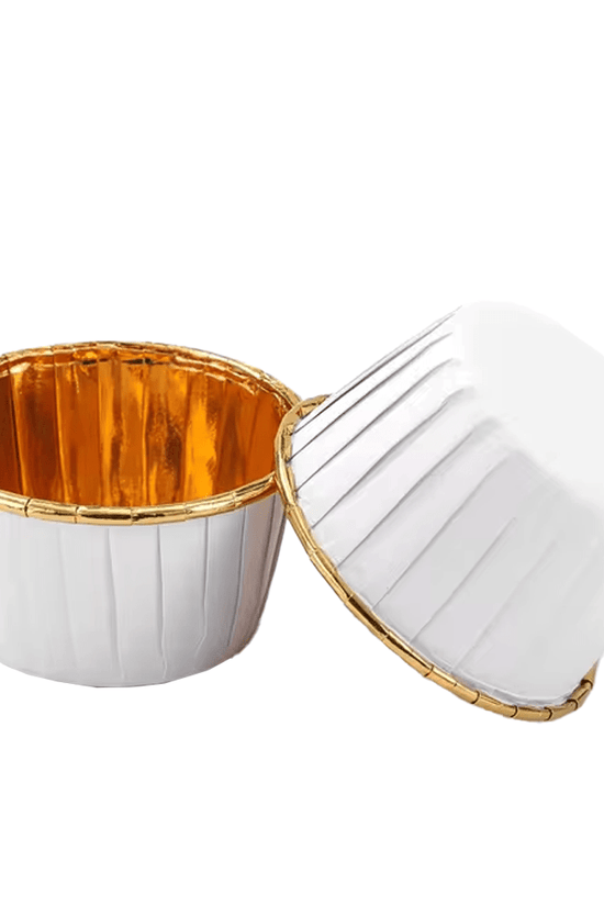 White And Gold Foil Baking Paper Cup - TEM IMPORTS™