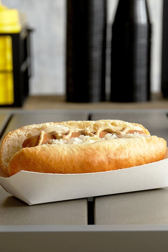 White Cardboard Takeaway Open Hot Dog Tray - TEM IMPORTS™
