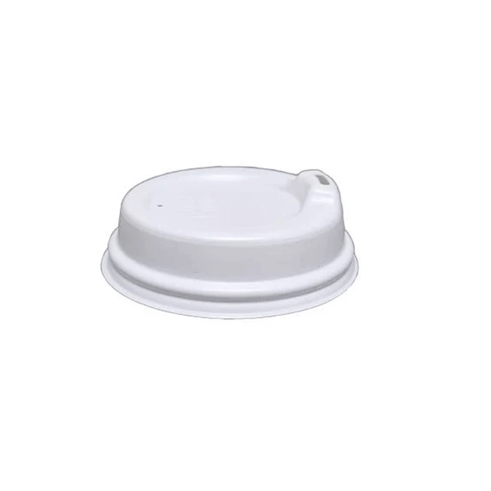 White (D/80mm) Bio Spout Sippa Lid To Suit 8oz Cups - 1000/CTN - TEM IMPORTS™