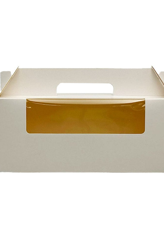 White Paper Cake Box Handle Window With Tray - TEM IMPORTS™