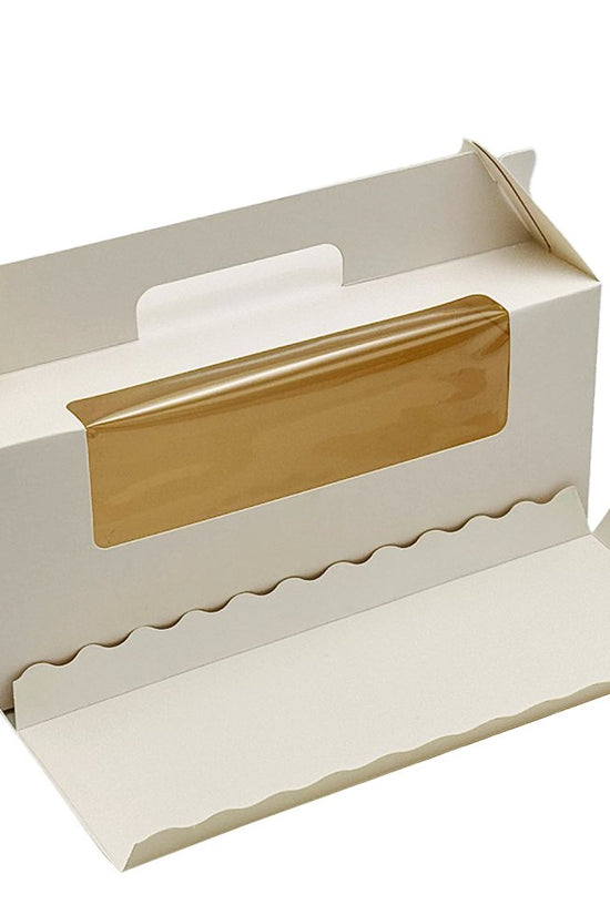 White Paper Cake Box Handle Window With Tray - TEM IMPORTS™