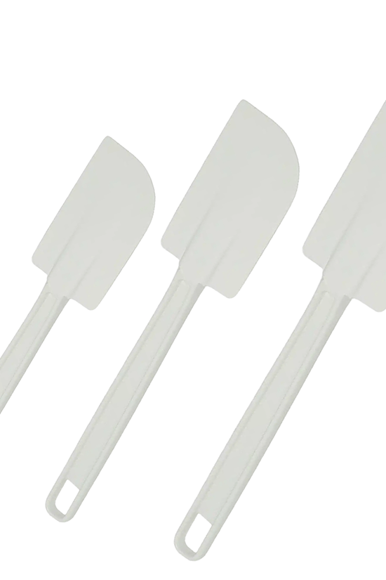 White Plastic Low Heat Spatulas EVA Blade - TEM IMPORTS™