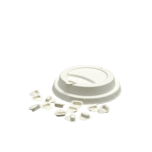 White Sugarcane Coffee Cup Lid Stopper - TEM IMPORTS™