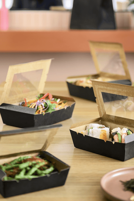 Window Lunch Box Black Extra Small - 200/CTN - TEM IMPORTS™