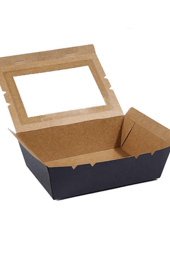 Window Lunch Box Black Extra Small - 200/CTN - TEM IMPORTS™