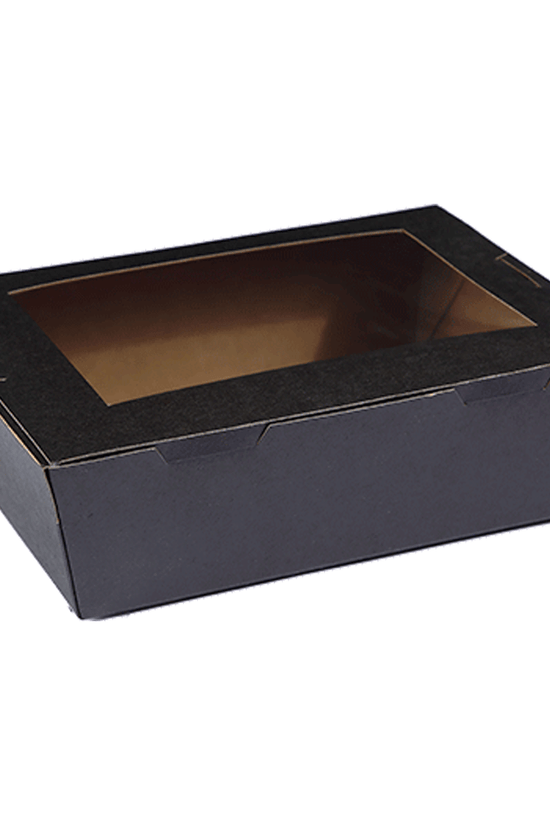 Window Lunch Box Black Large - 200/CTN - TEM IMPORTS™
