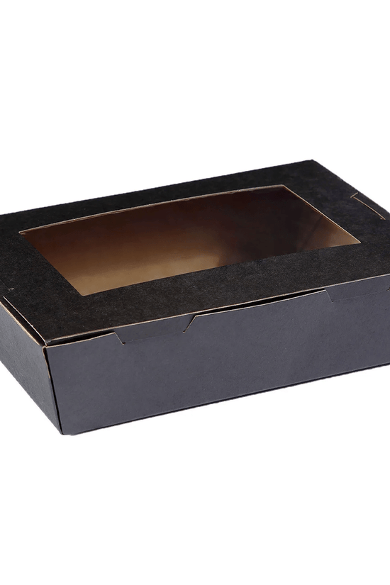Window Lunch Box Black Medium - 200/CTN - TEM IMPORTS™