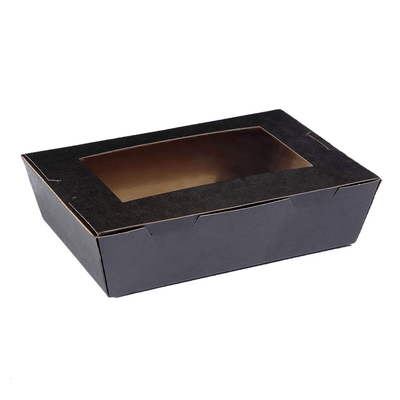 Window Lunch Box Black Medium - 200/CTN - TEM IMPORTS™