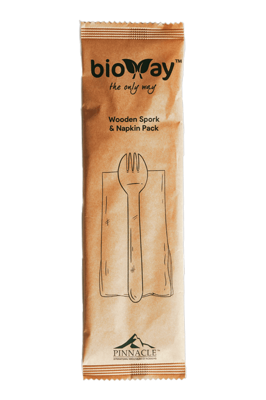Wooden Spork & Napkin Set - 400/CTN - TEM IMPORTS™