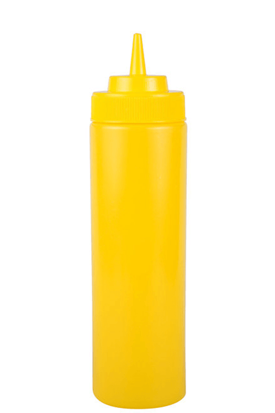Yellow Plastic Squeeze Bottle Wide Mouth - TEM IMPORTS™