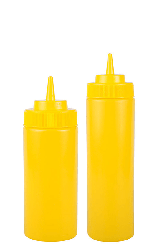 Yellow Plastic Squeeze Bottle Wide Mouth - TEM IMPORTS™