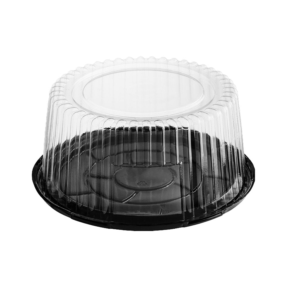 Large Cake Clearview Dome Lid Container - Black Base - TEM IMPORTS™