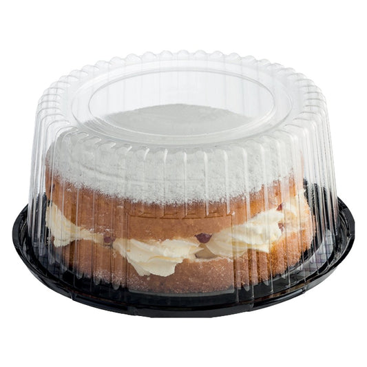 Large Cake Clearview Dome Lid Container - Black Base - TEM IMPORTS™
