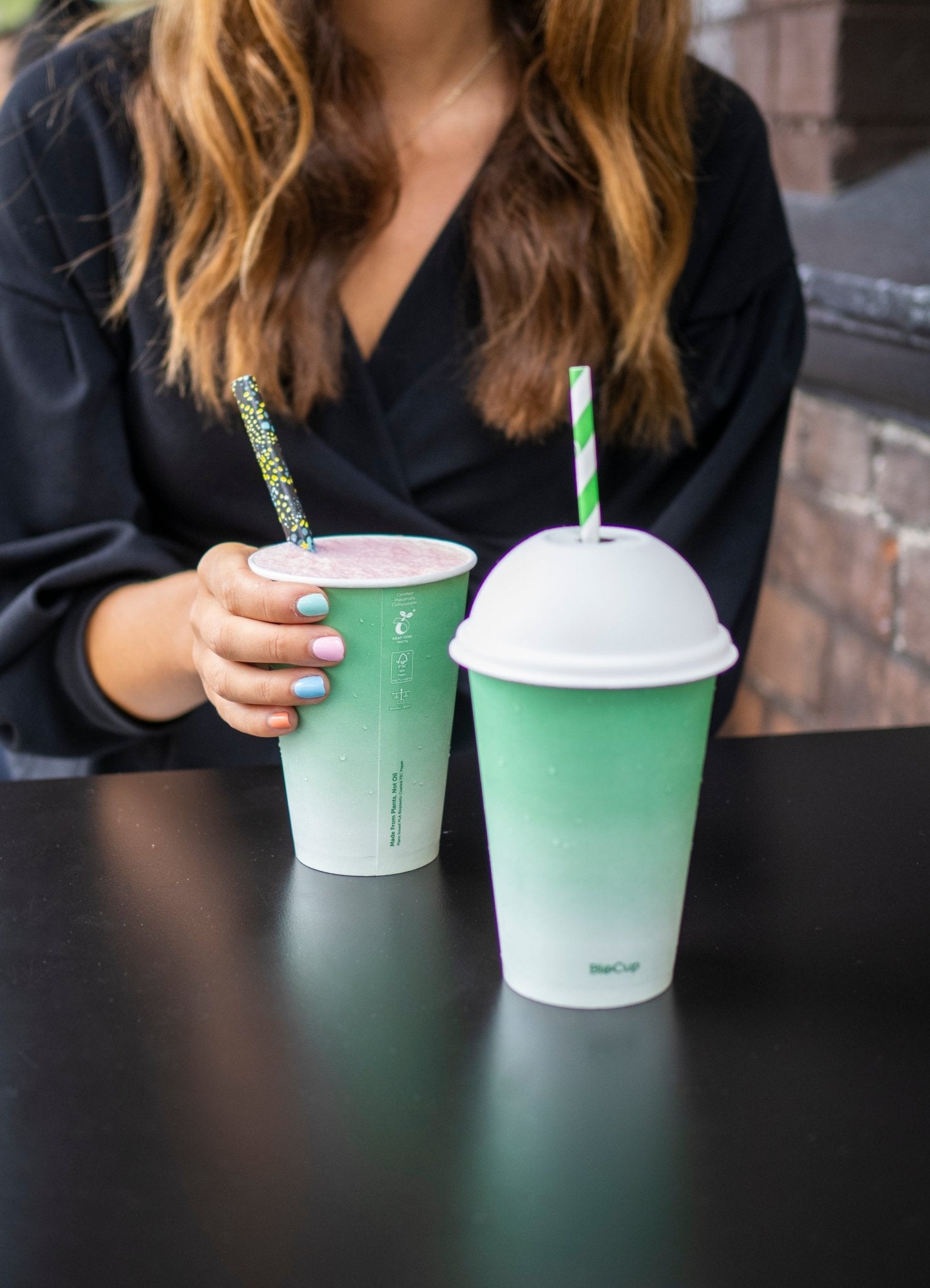 10oz/300mL (90mm) Green Cold Paper BioCup - 1000/ctn - TEM IMPORTS™