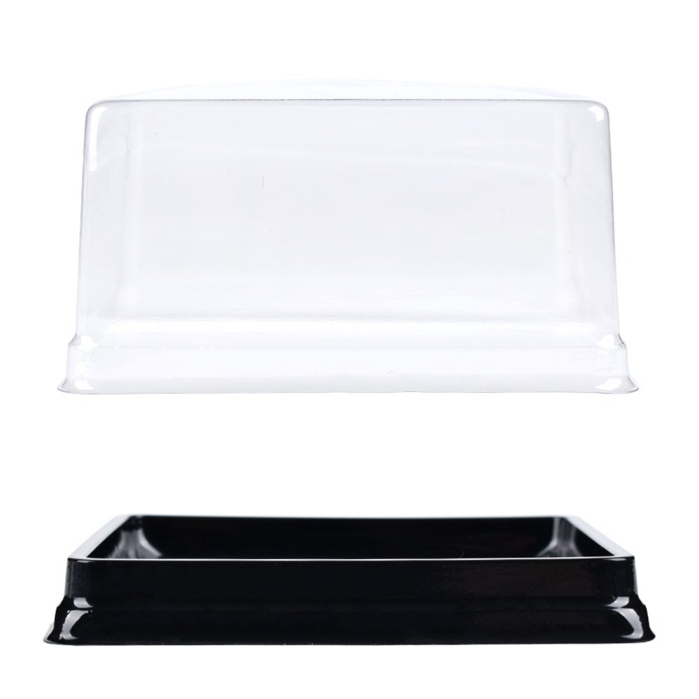 Individual Size Black Square Container w/ Lid - 115x115mm - TEM IMPORTS™