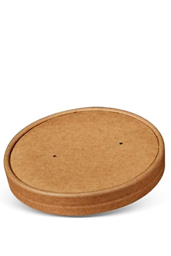 118mm PE Coated Kraft Paper Lid For 26/32oz Soup Cup