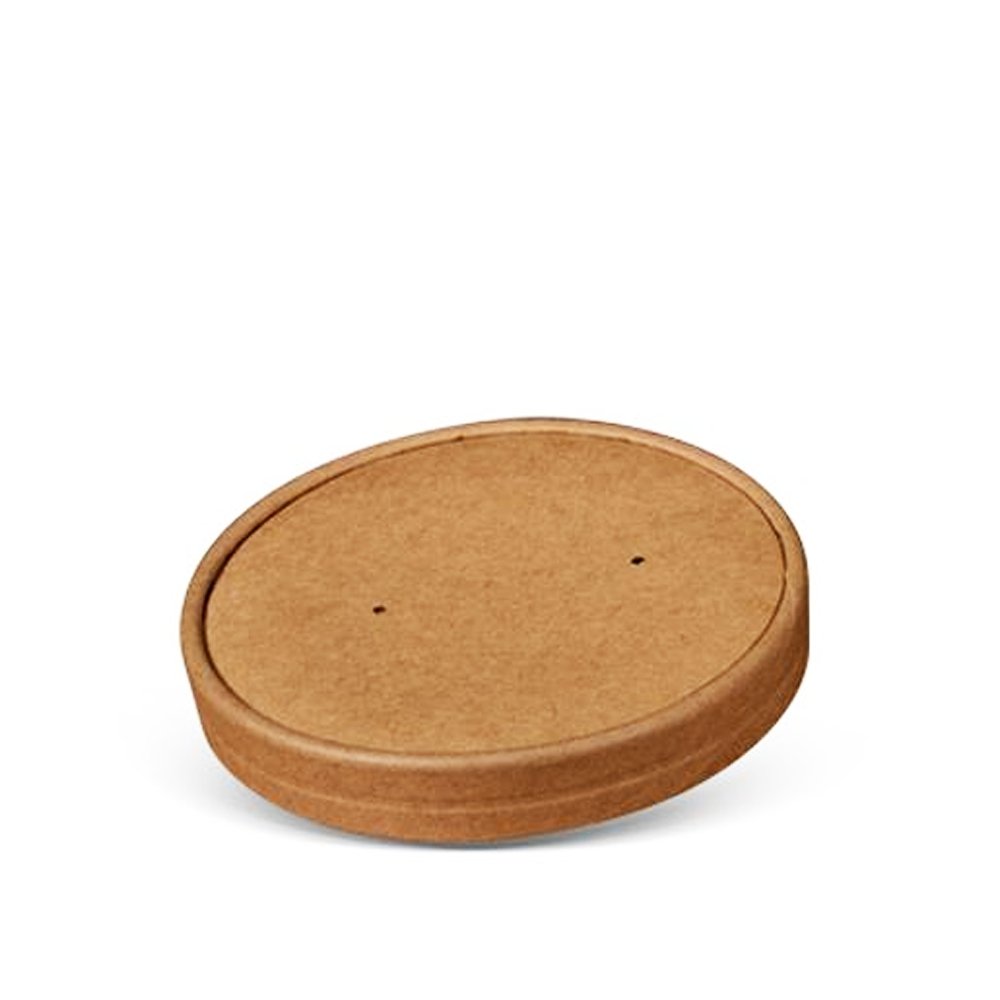 118mm PE Coated Kraft Paper Lid For 26/32oz Soup Cup