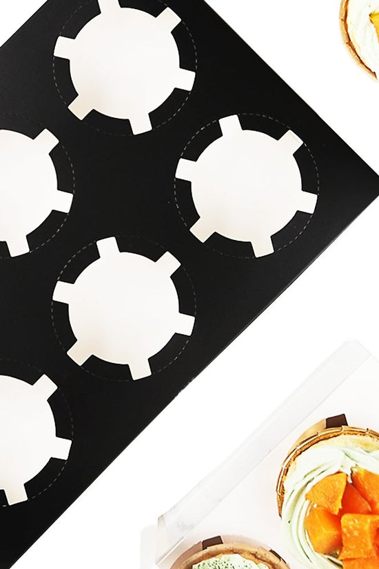 12 Cupcake Clear Box With Paper Tray - TEM IMPORTS™