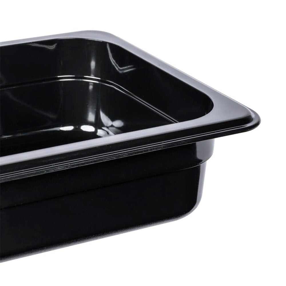 1/3 Size Steam Pan Polycarbonate Black - 5.25L - TEM IMPORTS™