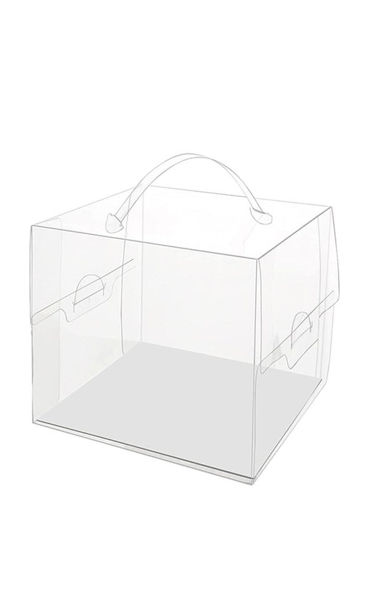 130x130x110mm Clear Square Box With Handle - TEM IMPORTS™