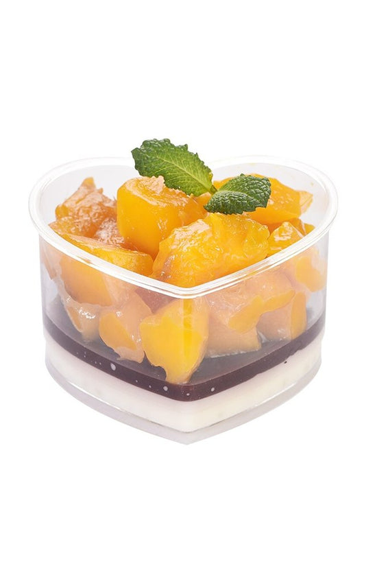 140mL Clear Heart Shape Container With Lid - TEM IMPORTS™