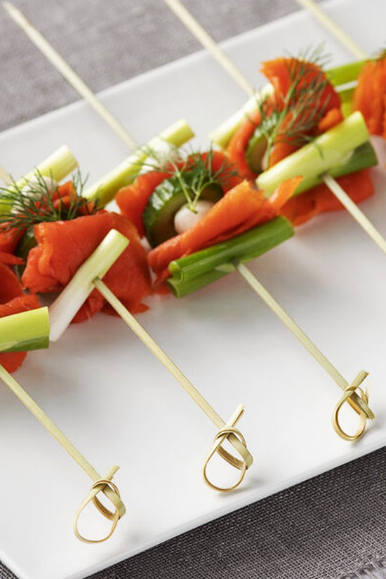 150mm Looped Skewer Bamboo - Pk100 - TEM IMPORTS™