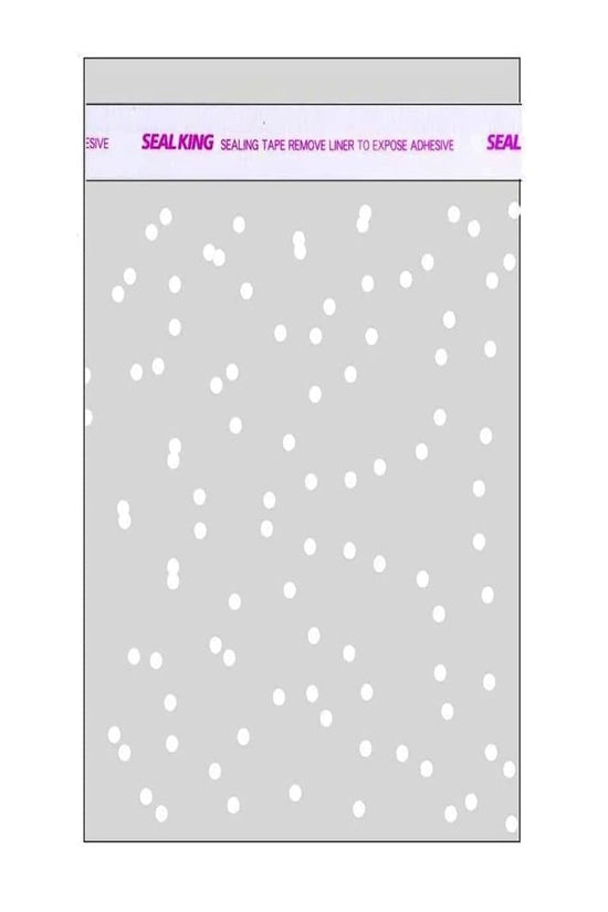 150x100mm Polka Dots Self Adhesive Sealing Bag-Pk100 - TEM IMPORTS™