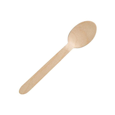 16cm Wooden Cutlery Spoon - Pk100 - TEM IMPORTS™