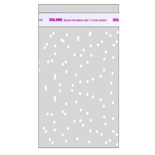 180x120mm Polka Dots Self Adhesive Sealing Bag-Pk100 - TEM IMPORTS™