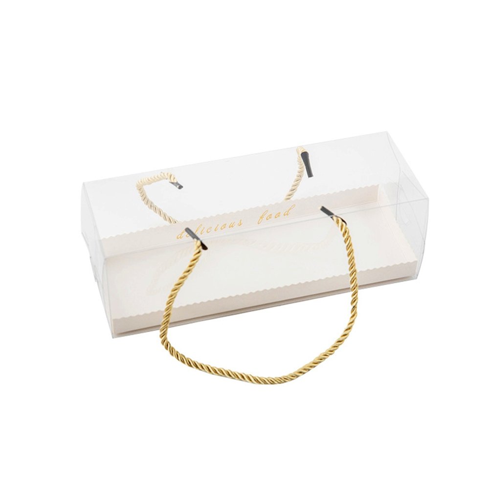 185mm Long Rectangular Transparent Box With Silk Handle - TEM IMPORTS™