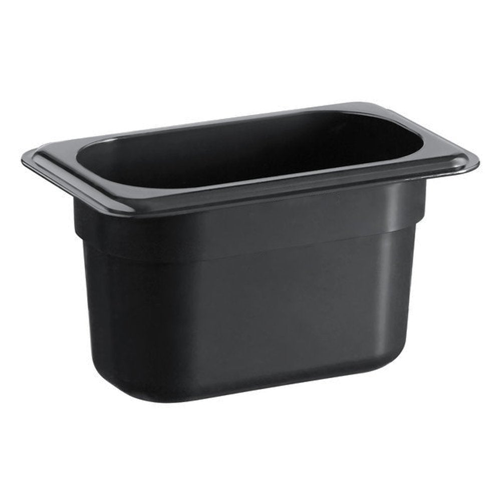 1/9 Size Steam Pan Polycarbonate Black - 0.8L - TEM IMPORTS™