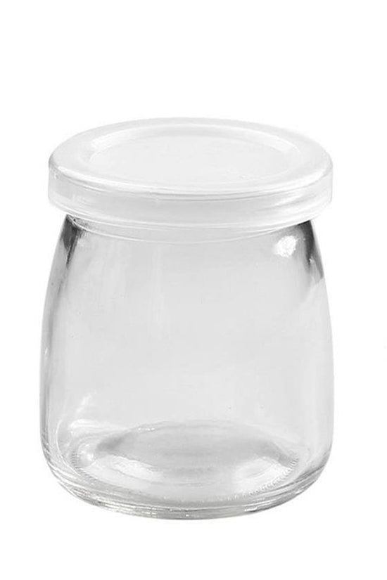 200mL Plain Pudding Glass Jar With Soft PE Lid