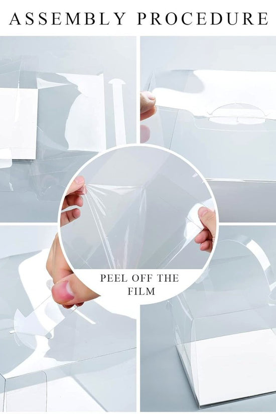 200x200x150mm Clear Square Box With Handle - TEM IMPORTS™