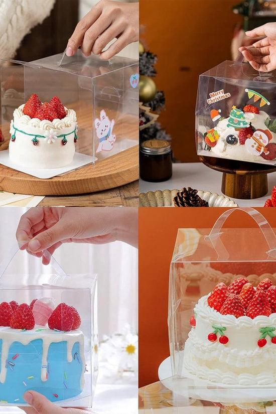 200x200x150mm Clear Square Box With Handle - TEM IMPORTS™