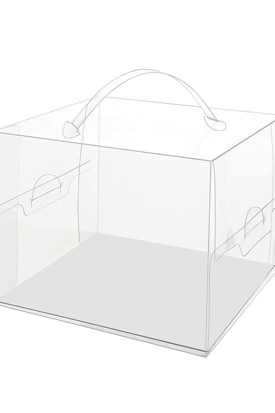 200x200x150mm Clear Square Box With Handle - TEM IMPORTS™